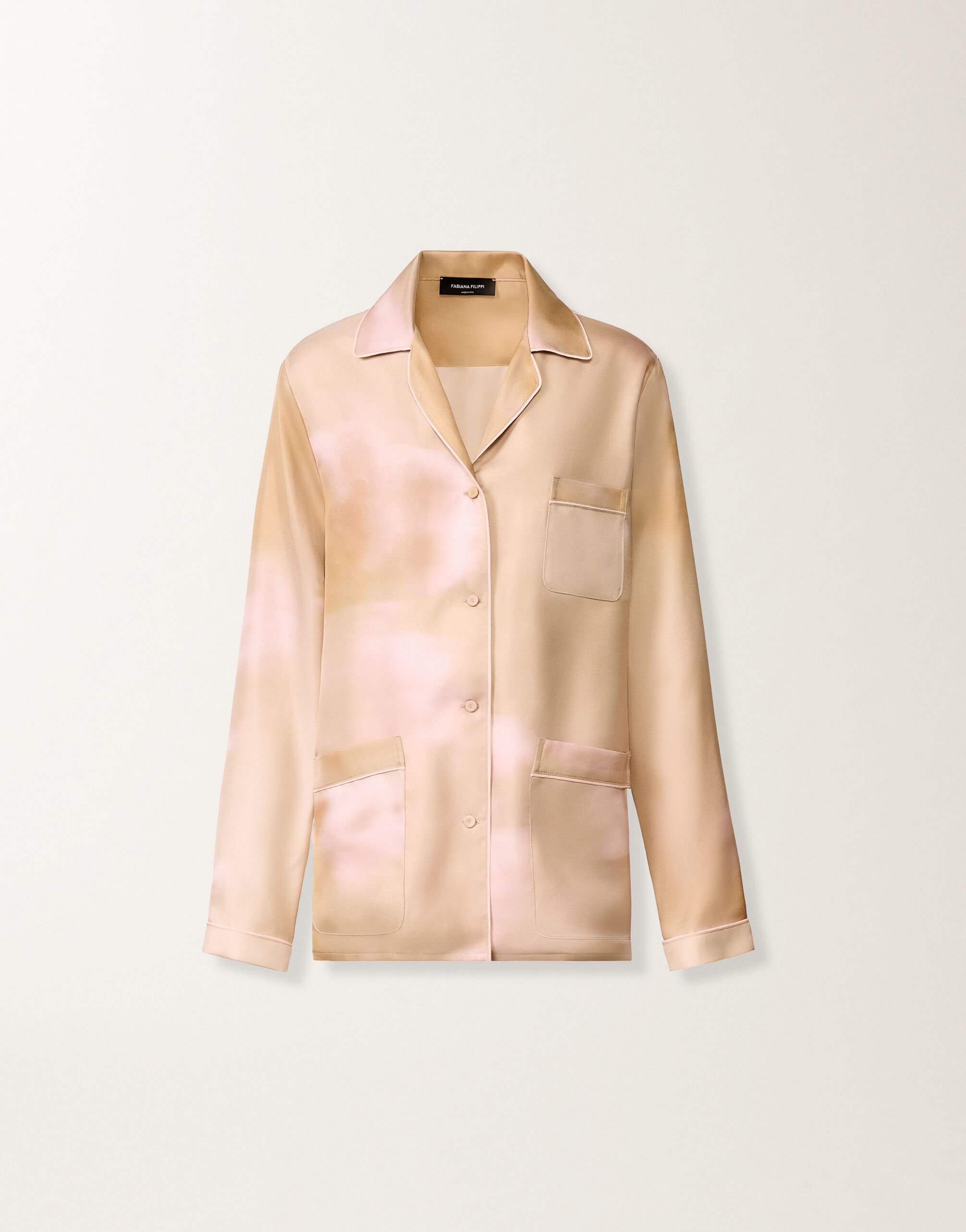 Fabiana Filippi Printed silk twill shirt, memento rosae MEMENTO ROSAE CAD276F773D9720000