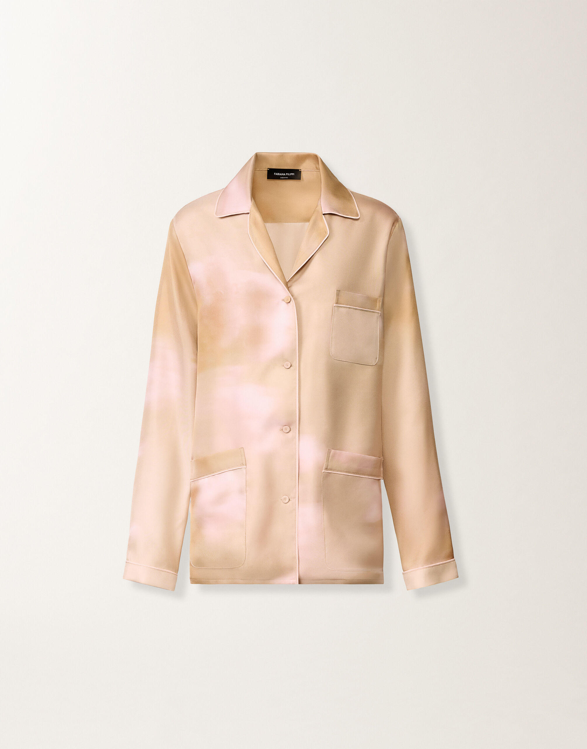 Fabiana Filippi Printed silk twill shirt, memento rosae MEMENTO ROSAE CAD276F773D9720000