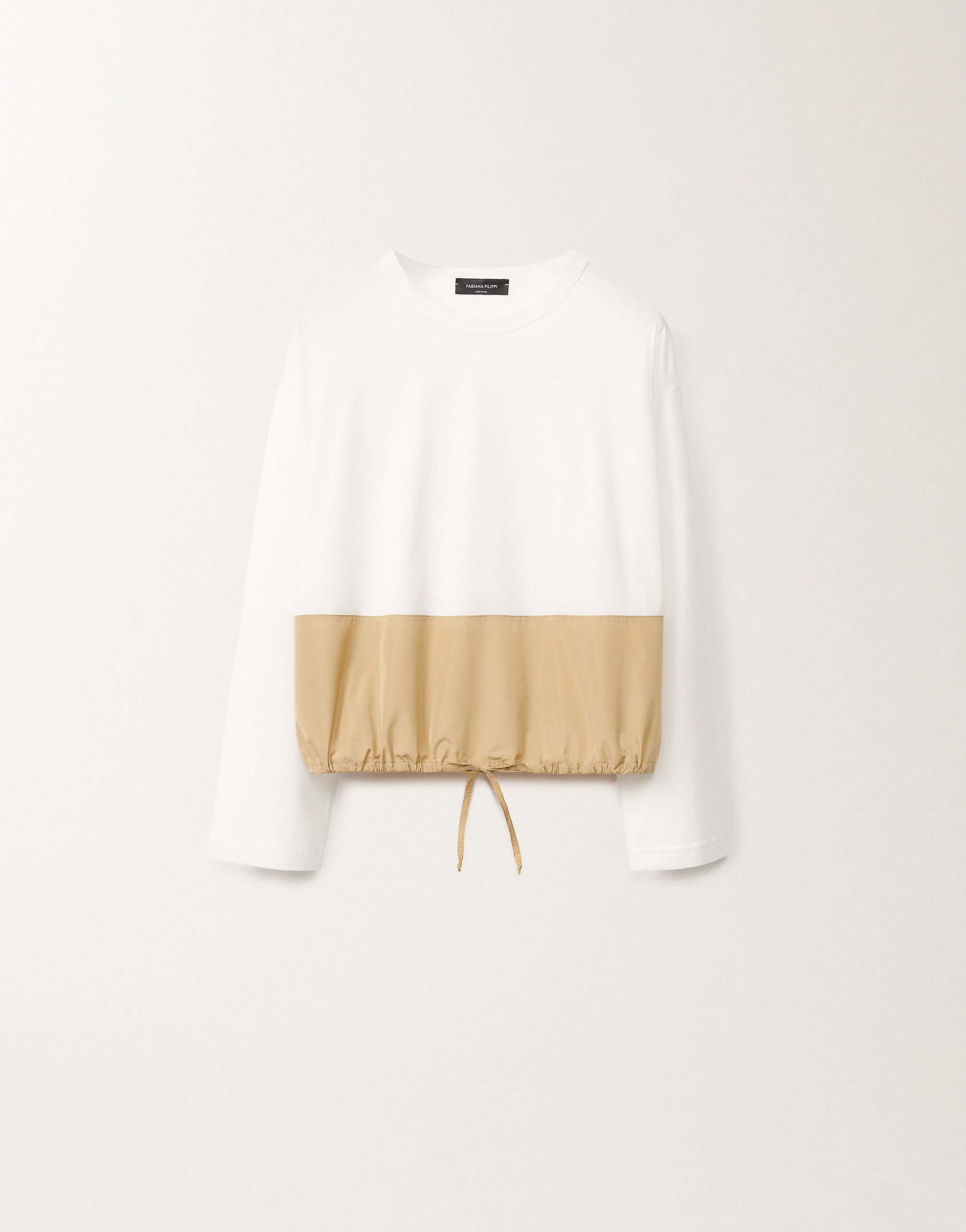 Fabiana Filippi Jersey top, white and gold YELLOW JED265F155L2230000