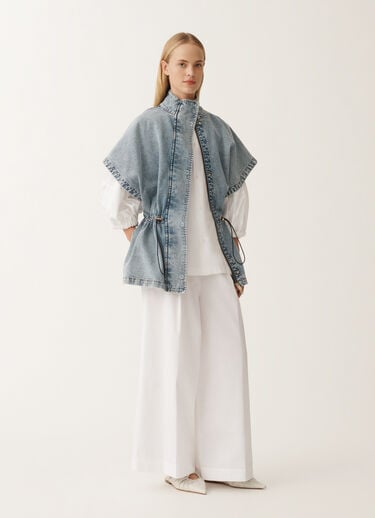 Fabiana Filippi Veste en denim stretch, bleu ciel marbré BLEU CTD275F255L3690000