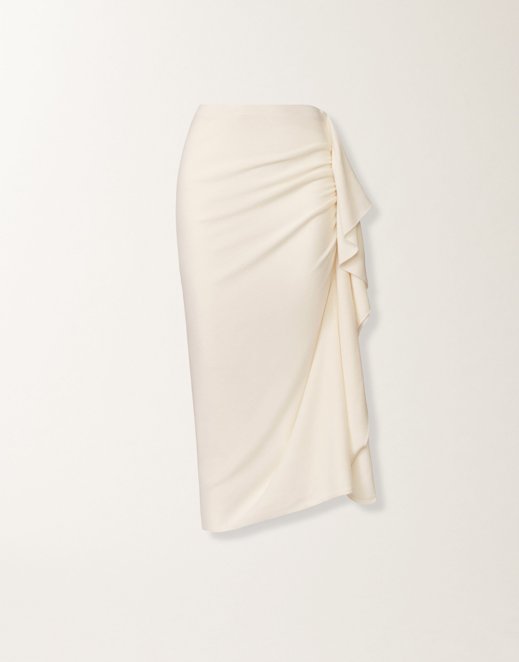 Fabiana Filippi Wrap skirt in Platinum, raffia White GND225F801N1280000