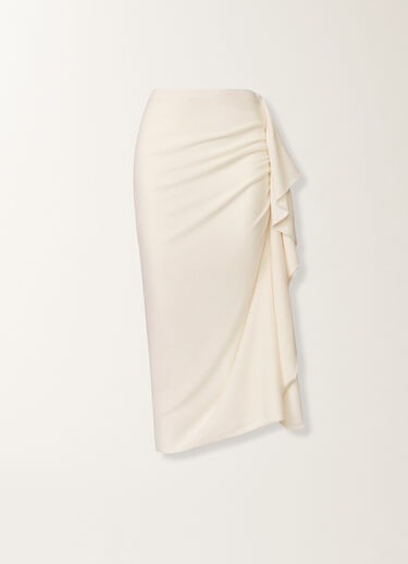 Fabiana Filippi Wrap skirt in Platinum, raffia White GND225F801N1280000