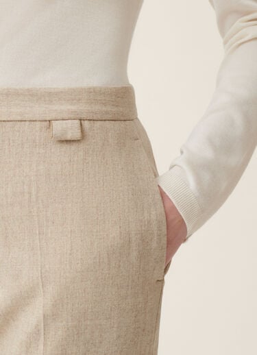 Regular-fit flannel trousers, greige Fabiana Filippi Regular-fit flannel trousers, greige Greige PAD226F326M3780000