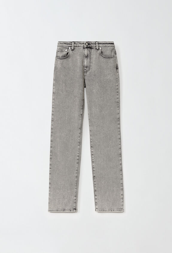 Fabiana Filippi Hose aus Denim Narni, Grau mit Marmor-Optik GRAU PAD214F328I9250000