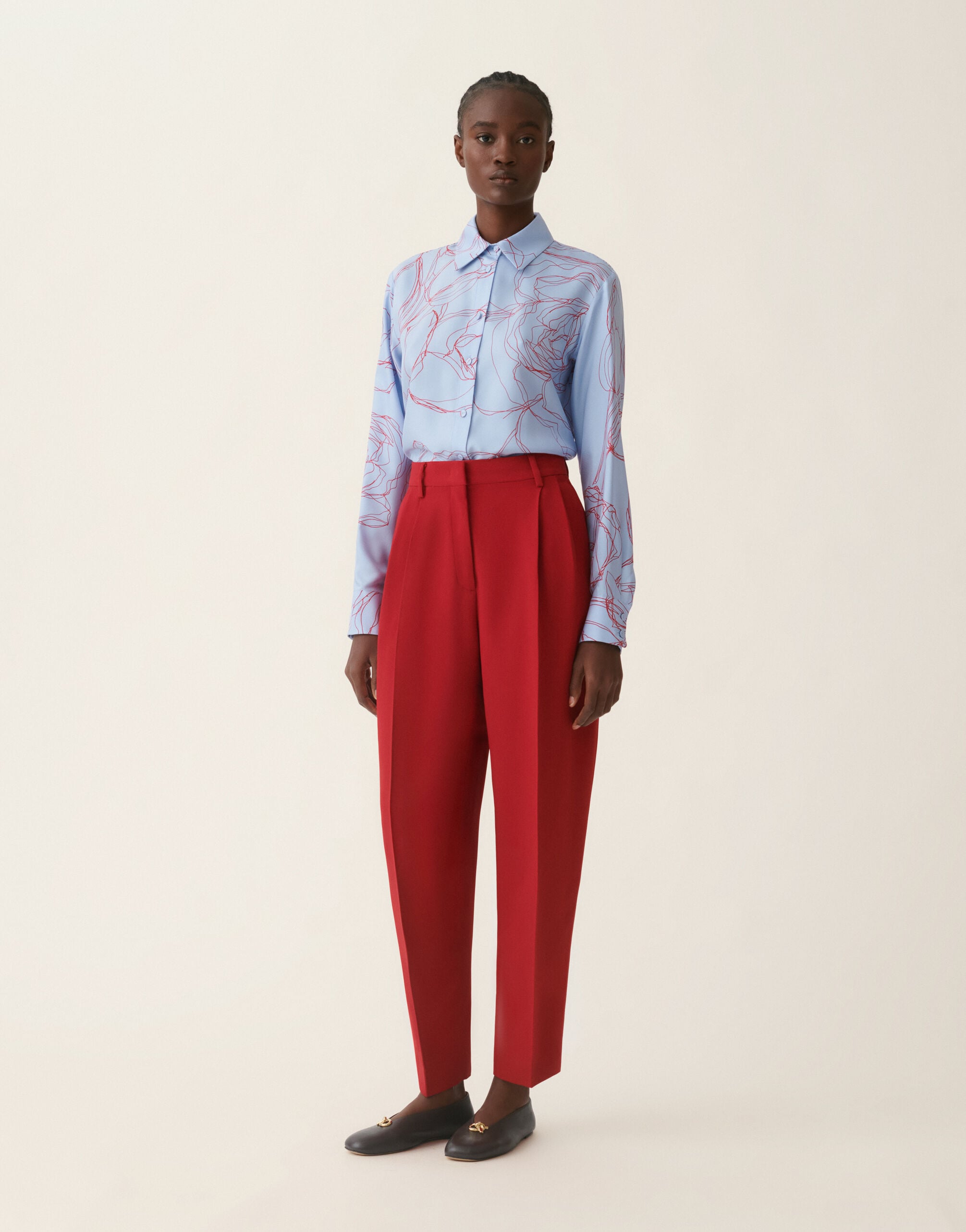 Fabiana Filippi Cady trousers, red Red PAD216F298M5220000