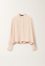 Fabiana Filippi Camicia in enver satin, cipria ROSA CAD265F356L2880000