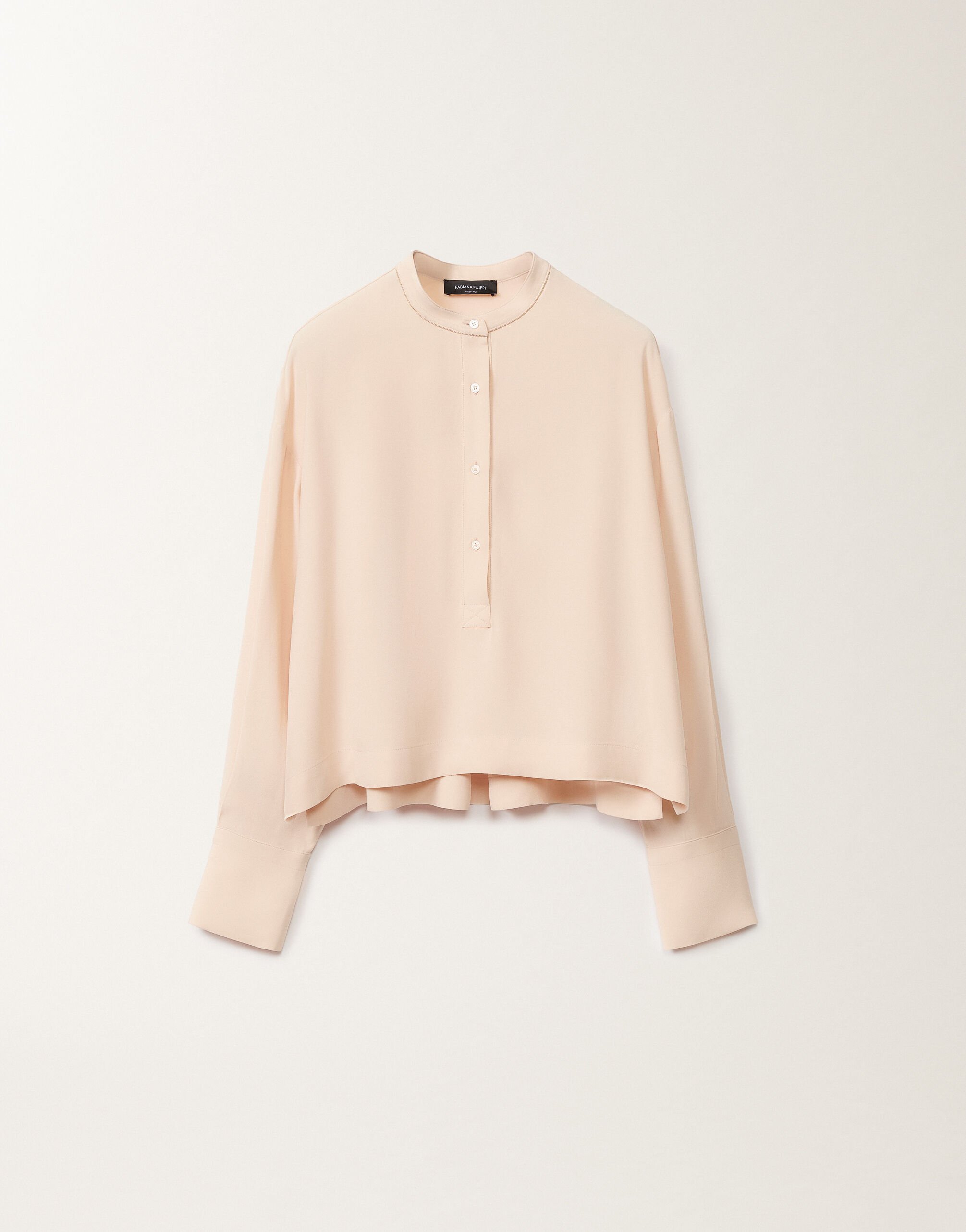 Fabiana Filippi Bluse aus Enver Satin, puderrosa ROSA CAD265F356L2880000