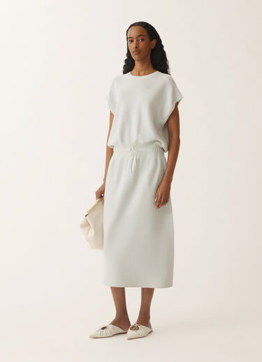 Fabiana Filippi Cotton dress with lurex, aqua green AQUAGREEN ABD275F625L2330000
