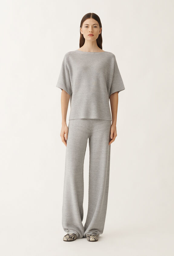 Fabiana Filippi Cotton and lurex sweater, rock grey GREY MAD265F097L2330000