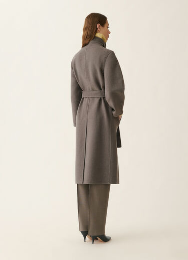 Long wool and cashmere double coat, falcon Fabiana Filippi Long wool and cashmere double coat, falcon Falcon CTD226F661M3750000