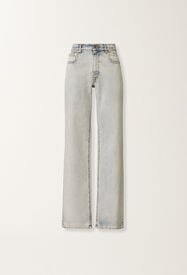 Fabiana Filippi Water-marbled denim pants Blue PAD266F347L7310000
