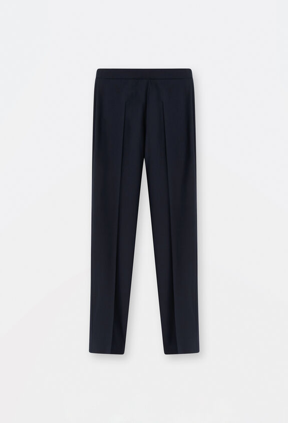 Cool wool skinny trousers, midnight blue Pants for Women