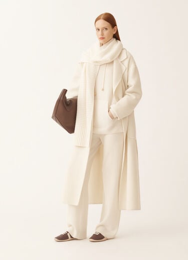Fabiana Filippi Sciarpa in lana e seta con paillettes, bianco Bianco SAD225A953L6170000