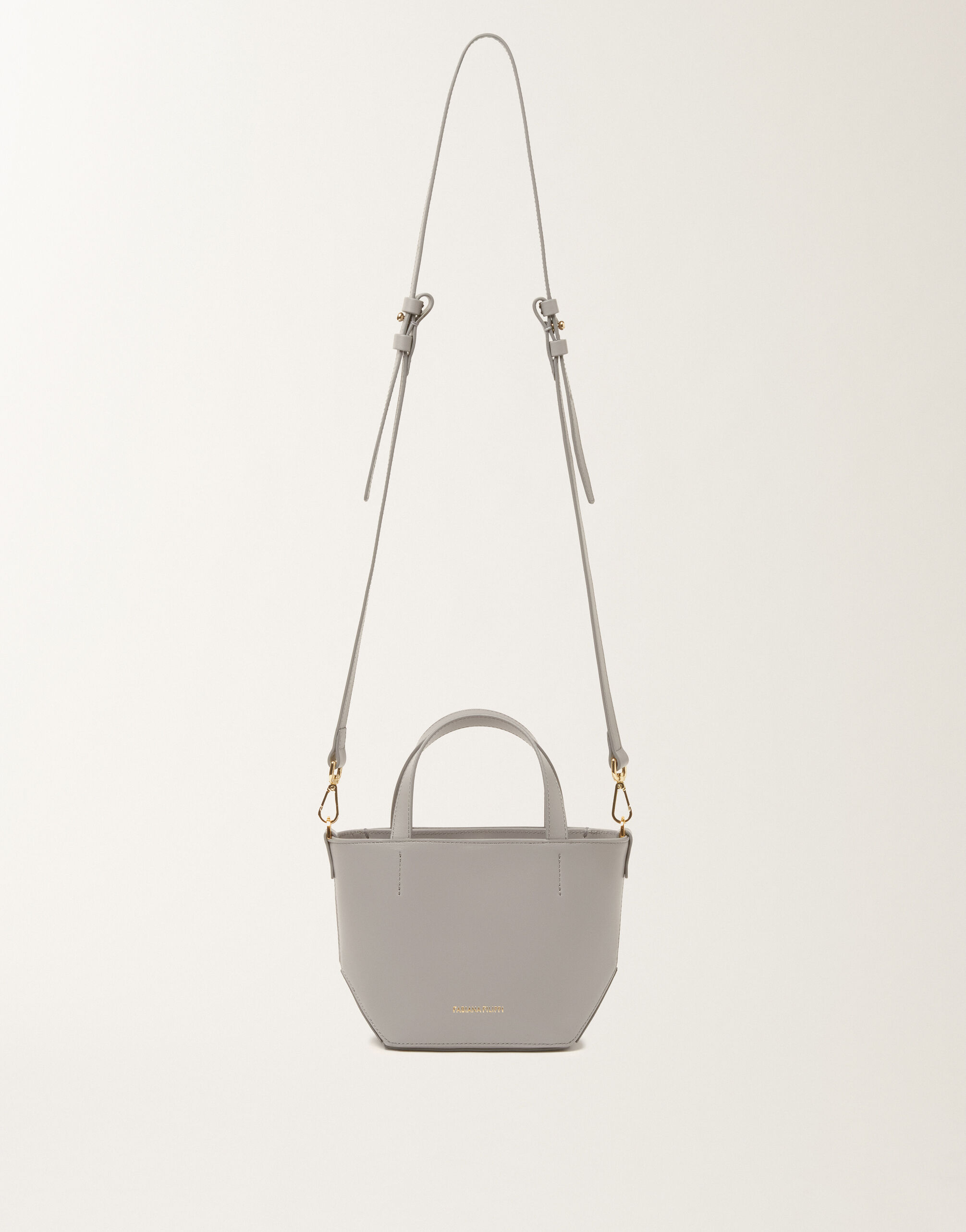 レディースEclissi mini tote bag in nappa calfskin leather, shadow