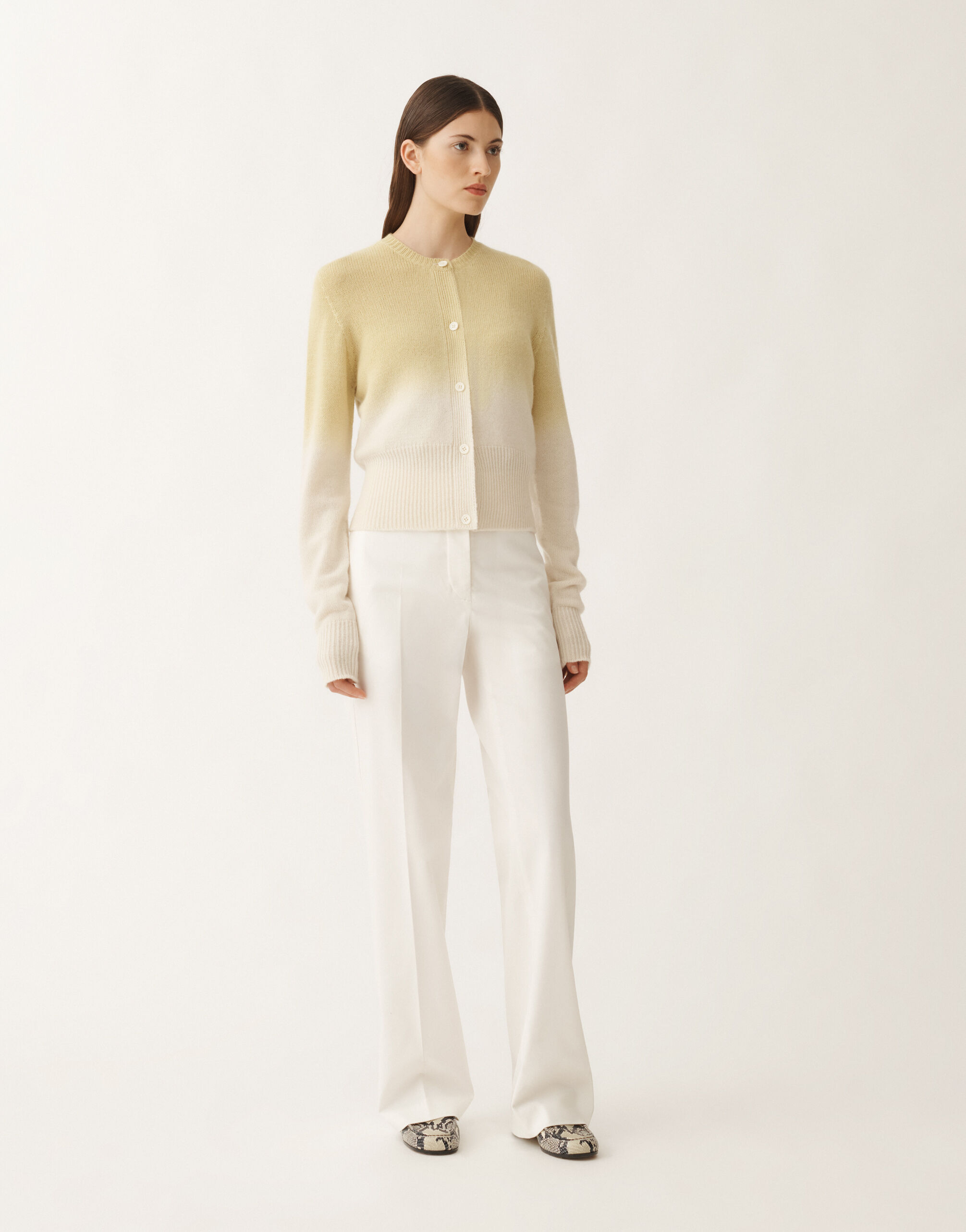 Fabiana Filippi Gradient platinum cardigan, aloe GREEN MAD265F103L1600000