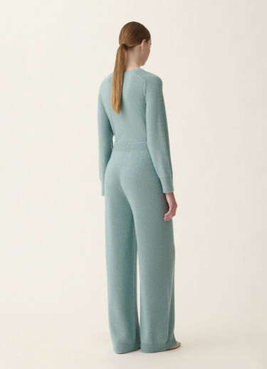 Fabiana Filippi Pantalon en laine et soie avec paillettes, vert Vert PAD216F391D2960000