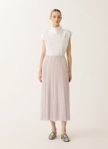Fabiana Filippi Pleated tulle skirt, mauve LAVENDER GND275F845L3860000