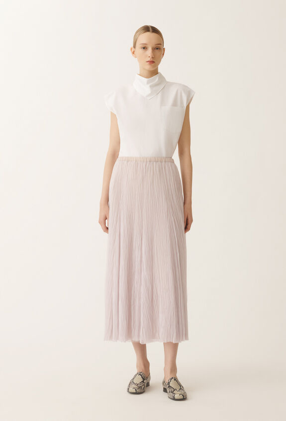 Fabiana Filippi Pleated tulle skirt, mauve LAVENDER GND275F845L3860000