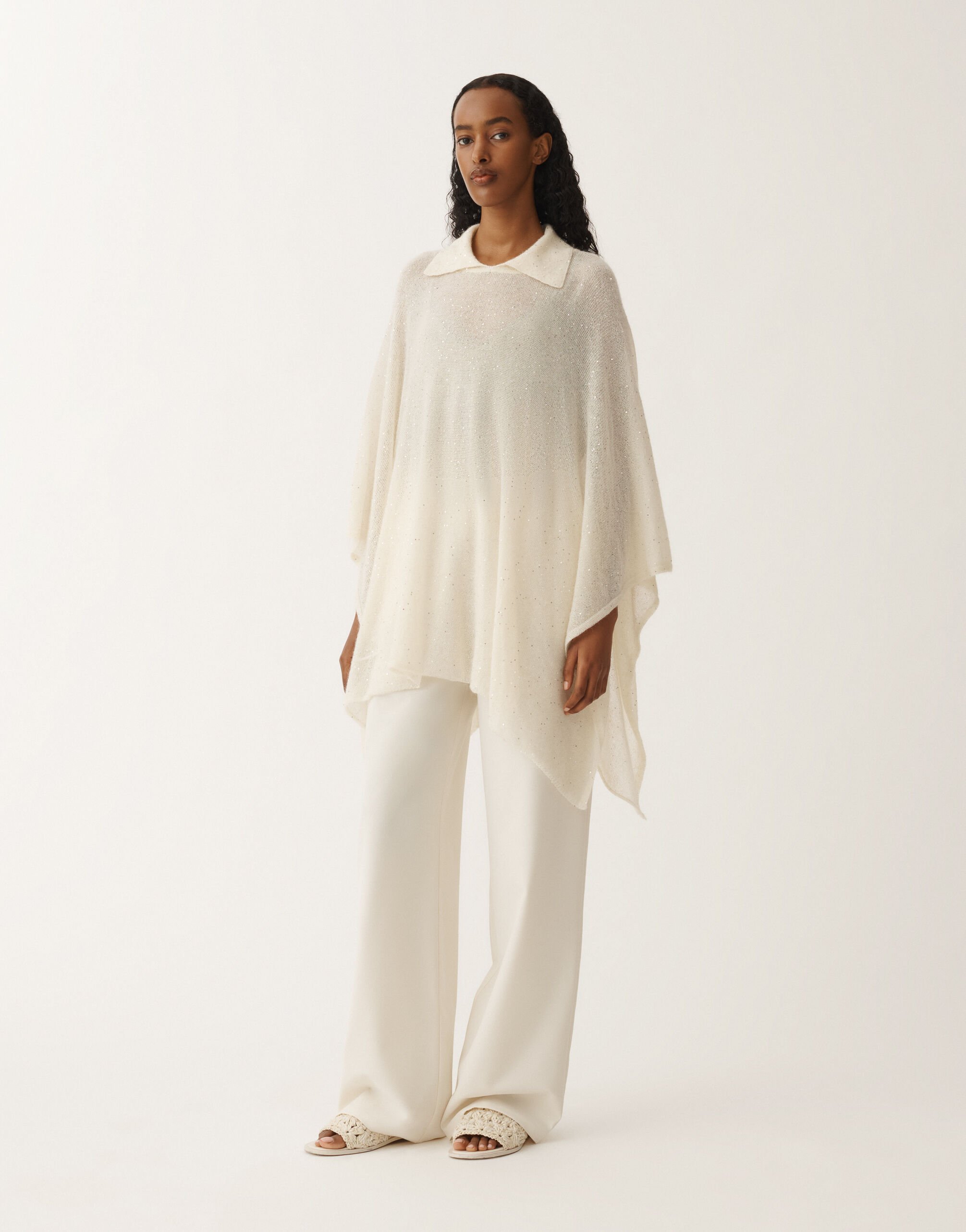 Fabiana Filippi Trevi techno tailoring trousers, butter WHITE PAD265F310D8070000