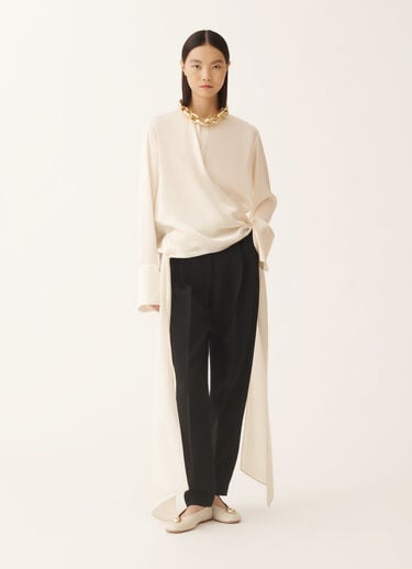 Fabiana Filippi Top in enver satin, butter White TPD225F299D9020000