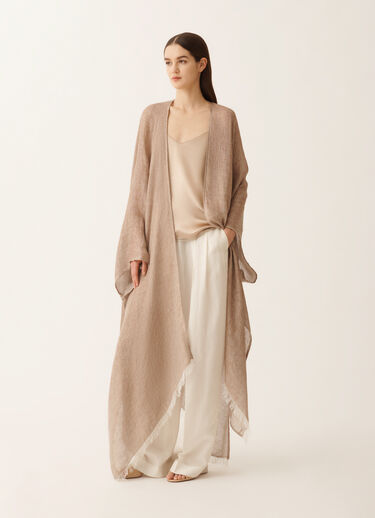 Linen and viscose kaftan with lurex, wicker Fabiana Filippi Linen and viscose kaftan with lurex, wicker WICKER SAD276A948M0460000