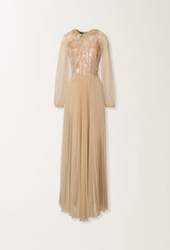 Fabiana Filippi Pleated tulle dress, maple ACER ABD276F645M1970000