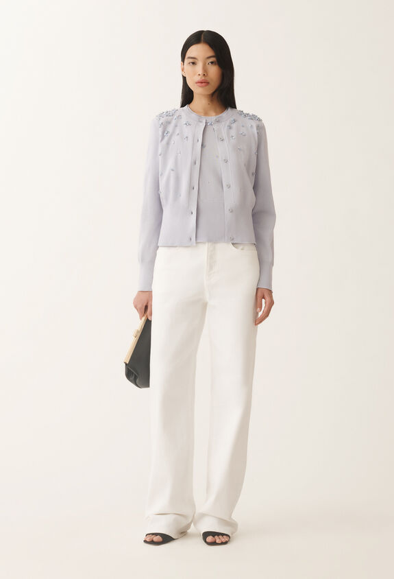 Fabiana Filippi Cotton cardigan, mauve LAVENDER MAD275F543L3350000