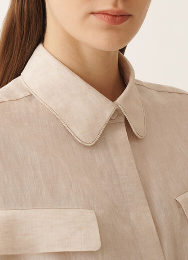 Fabiana Filippi Sahariana dress in natural linen canvas NATURAL ABD276F618M1610000