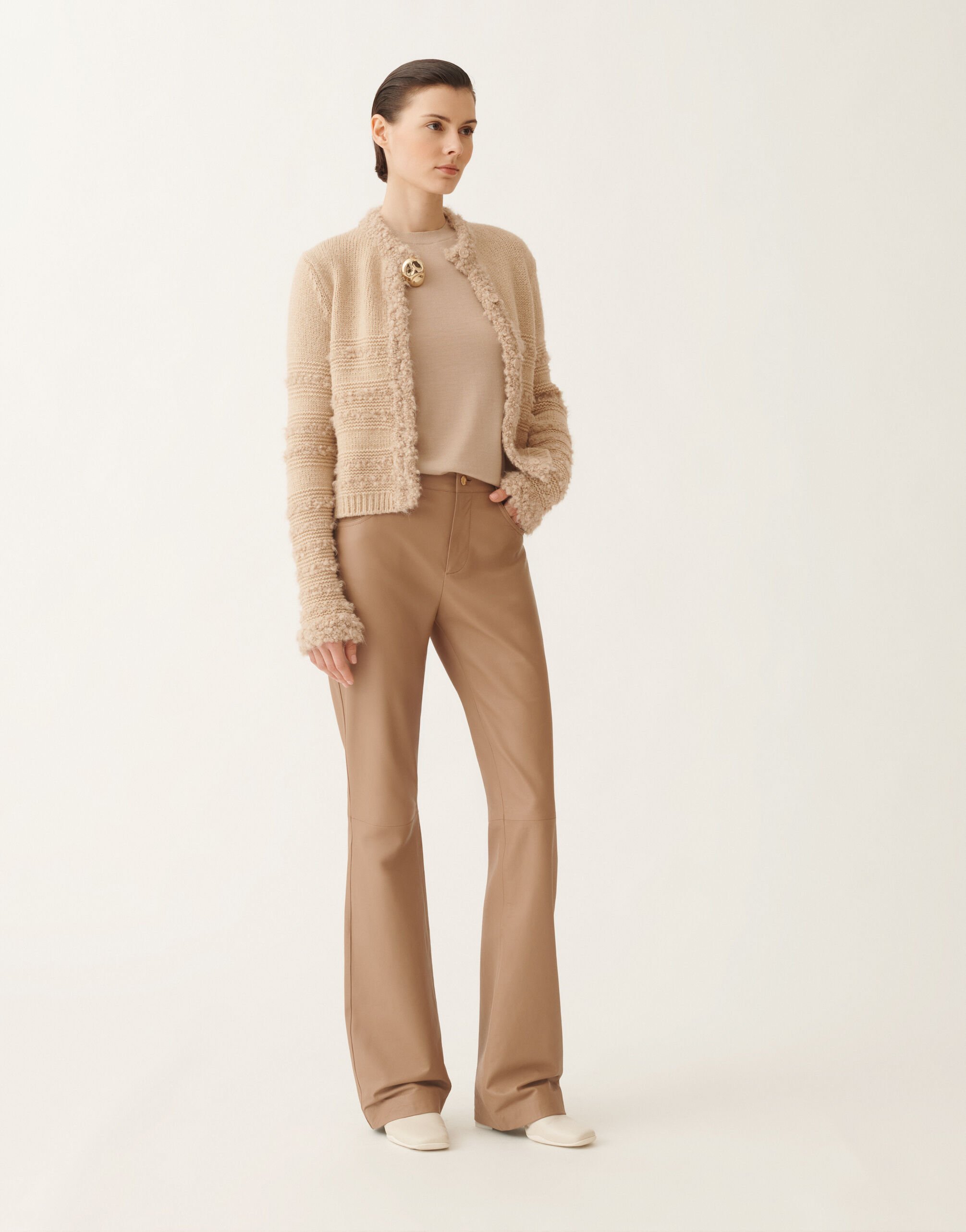 Fabiana Filippi Maglia in cashmere e seta, acero BEIGE MAD215F001N9070000