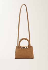 Fabiana Filippi Bolso pequeño de ante, mimbre MARRÓN BGD215A853L8070000