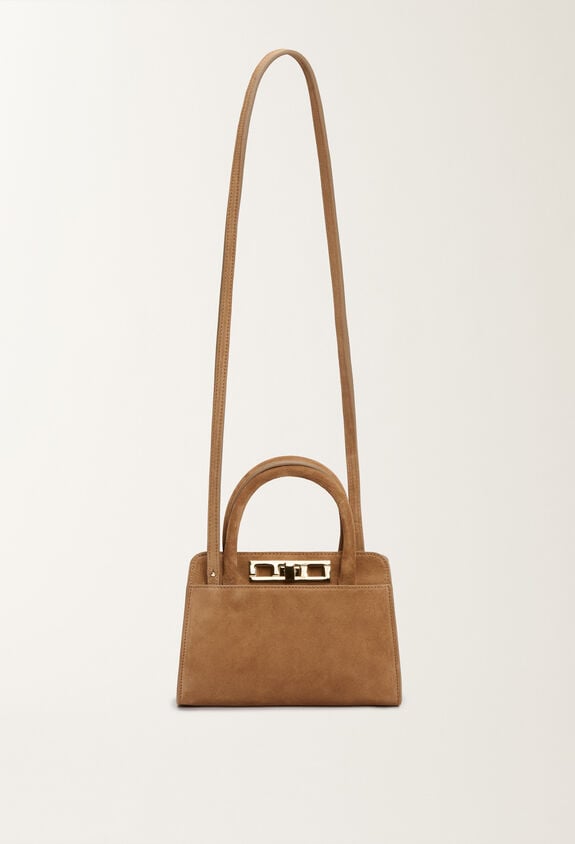 Fabiana Filippi Small suede handbag, wicker BROWN BGD215A853L8070000