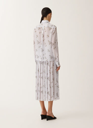 Fabiana Filippi Georgette T-shirt with painted botanical print, mauve LAVENDER CAD275F233L3630000