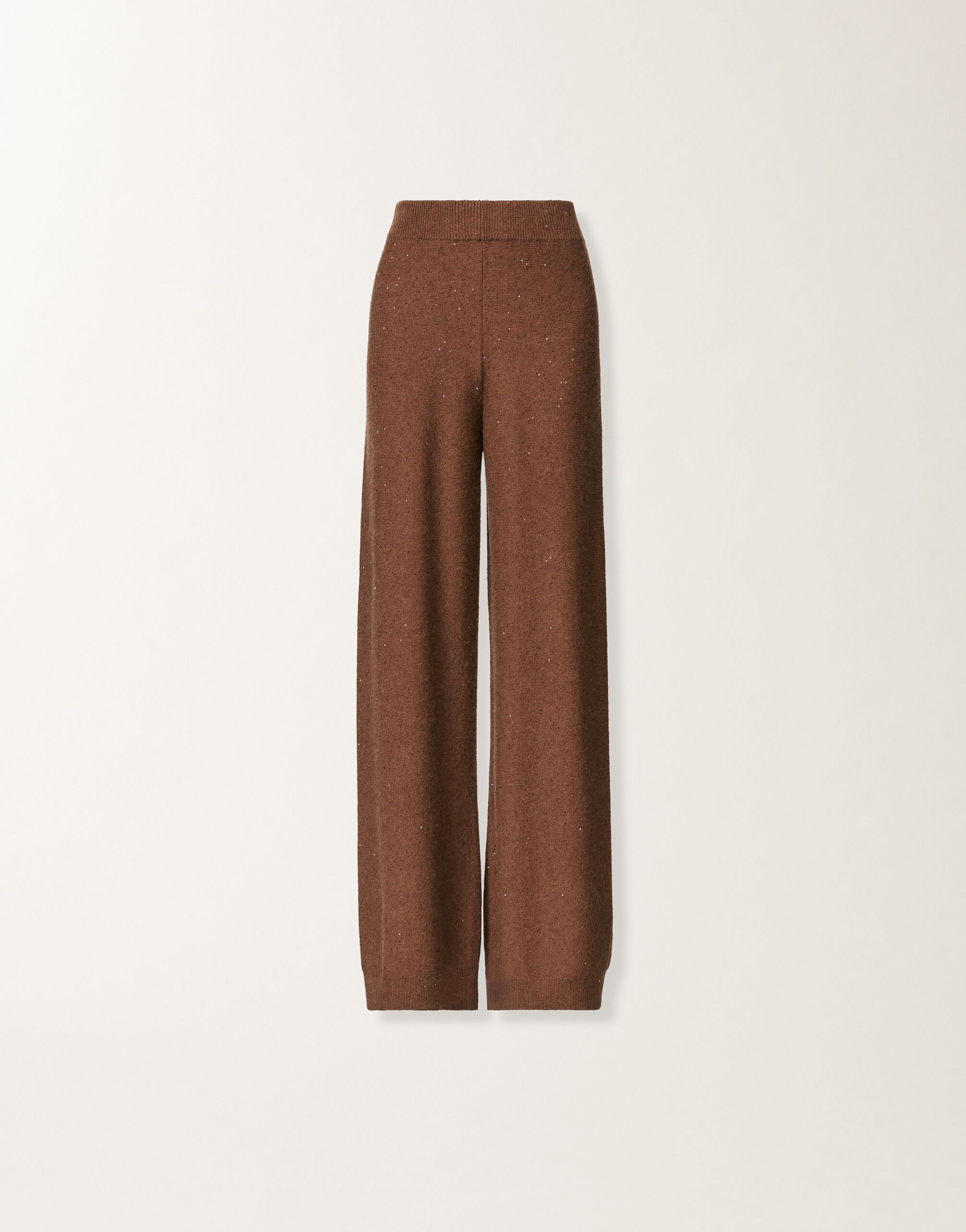 Fabiana Filippi Hose aus Wolle und Seide mit Pailletten, mahagonibraun Braun PAD215F391D2960000