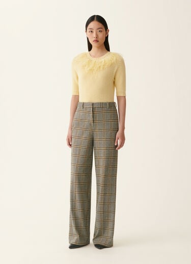 Check jersey trousers, grey Fabiana Filippi Check jersey trousers, grey Gray PAD226F307M4050000