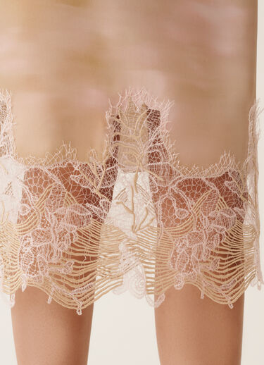 Fabiana Filippi Printed silk twill skirt with lace, memento rosae MEMENTO ROSAE GND276F837M1040000