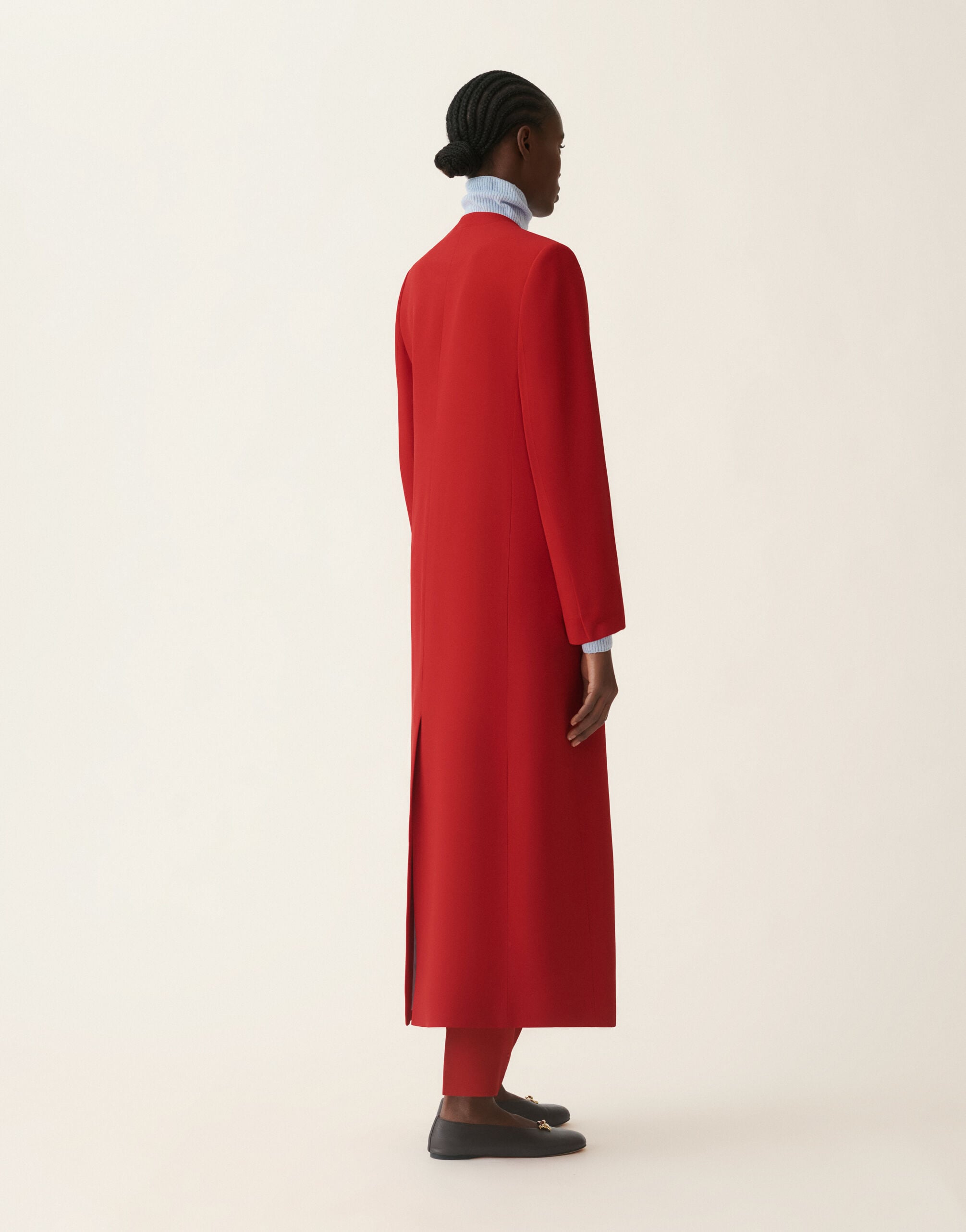 Fabiana Filippi Topcoat in cady, rosso Rosso CTD216F207M2890000