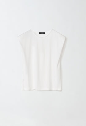 Fabiana Filippi Sablé top, white WHITE MAD264F031N9000000