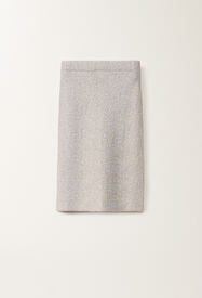 Fabiana Filippi Lurex knit tweed skirt, vanilla and mauve VANILLA/LAVENDER GND275F778L3660000