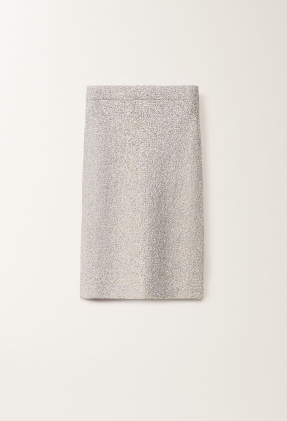 Fabiana Filippi Lurex knit tweed skirt, vanilla and mauve VANILLA/LAVENDER GND275F778L3660000