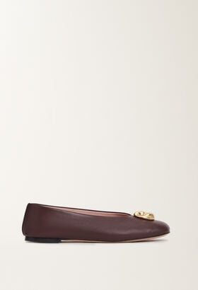 Fabiana Filippi Ballerina in nappa, ebano MARRONE ASD215A807L8200000