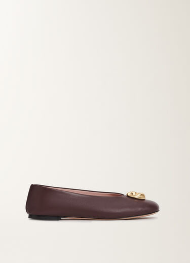 Fabiana Filippi Nappa leather ballet flats, ebony BROWN ASD215A807L8200000