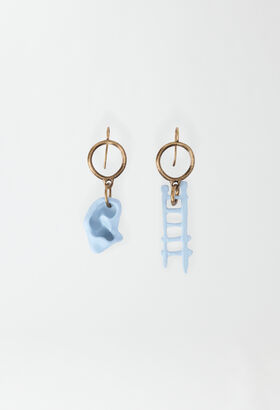 Fabiana Filippi BRASS PENDANT EARRINGS GREEN SAD214A823D2960000