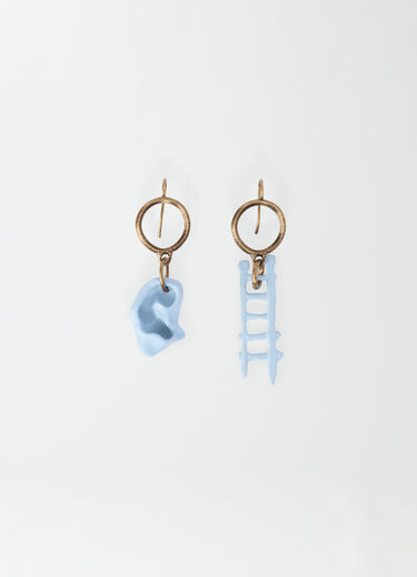 Fabiana Filippi BRASS PENDANT EARRINGS LIGHT BLUE BXD274A965H1590000