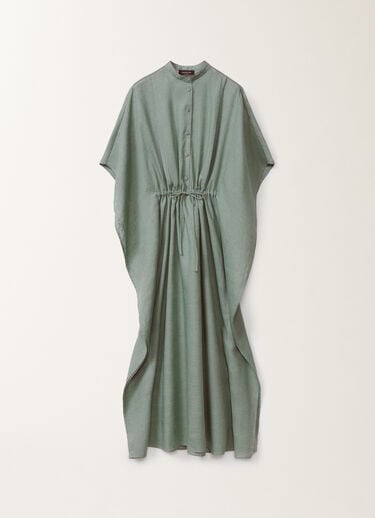 Fabiana Filippi Caftan en toile de lin, bleu pétrole TURQUOISE ABD275F538L3770000