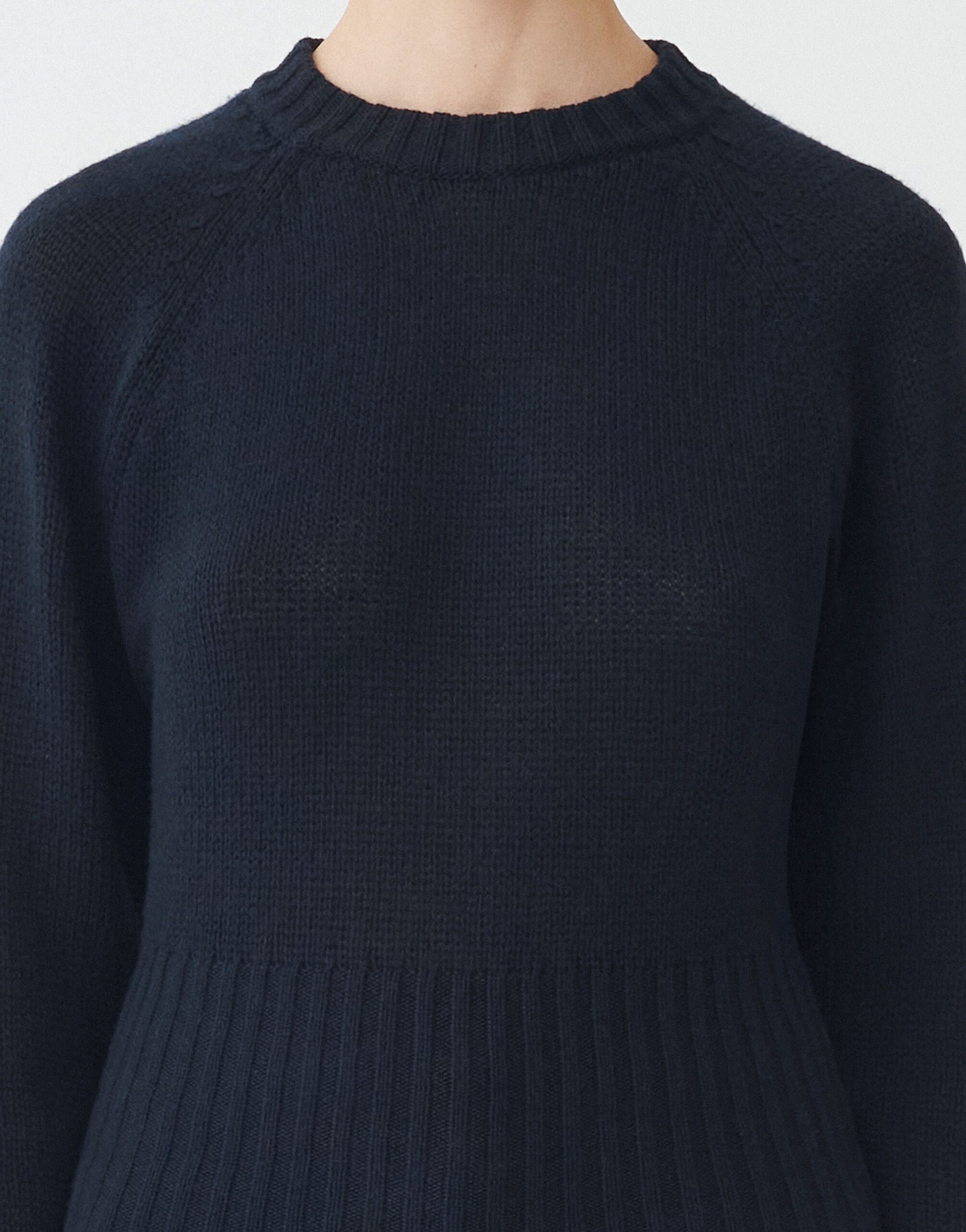 レディースガーゼ カシミヤ セーター§ナイトブルー Fabiana Filippi