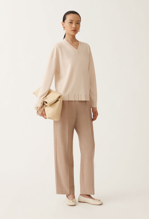 Fabiana Filippi Gubbio cool wool trousers, maple BEIGE PAD215F322L5230000