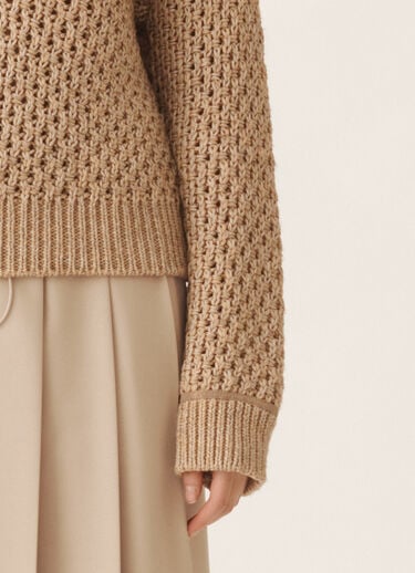 Fabiana Filippi Pullover aus Mouliné-Garn, Ahorn Beige MAD266F113L7440000