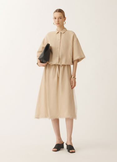Fabiana Filippi Linen and viscose skirt, sand SAND GND275F848L3540000