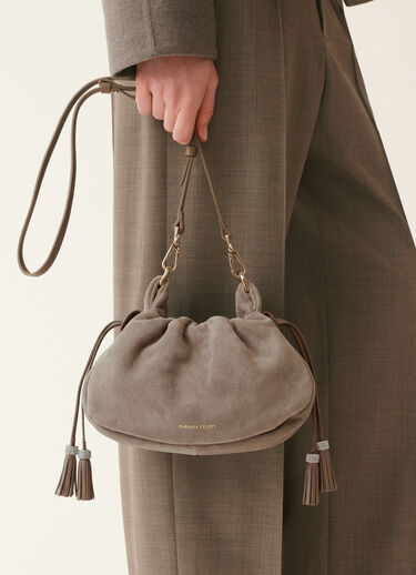 Suede Muffin bag, falcon Fabiana Filippi Suede Muffin bag, falcon Falcon BGD226A806M5640000