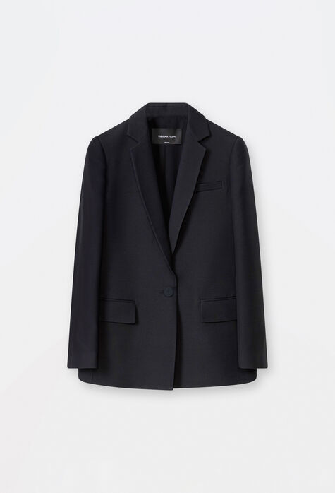 Fabiana Filippi Wool and silk jacket, black GCD264F162D6300000
